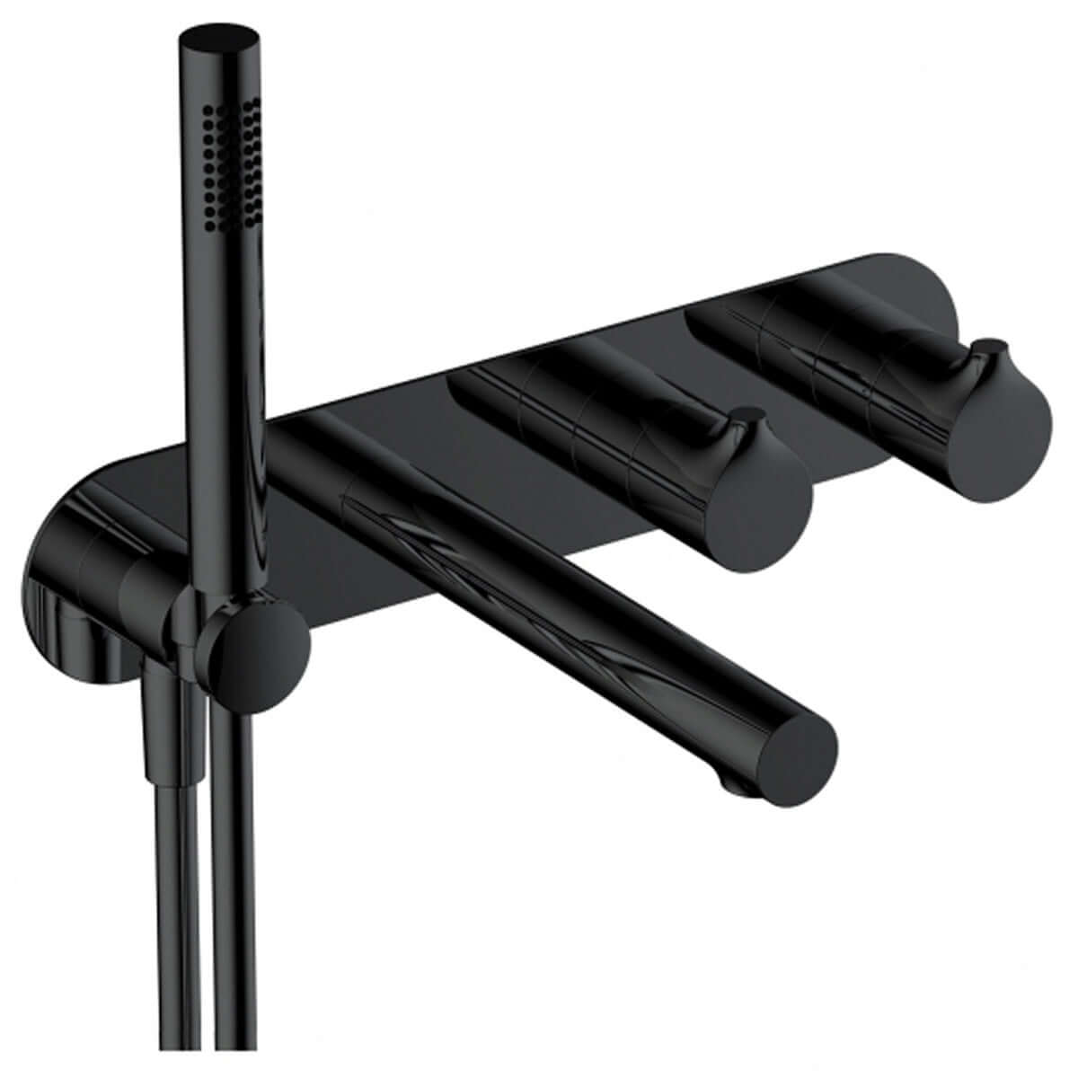 RAK Sorrento Thermostatic Dual Outlet Shower Valve with Handset and Bath Spout