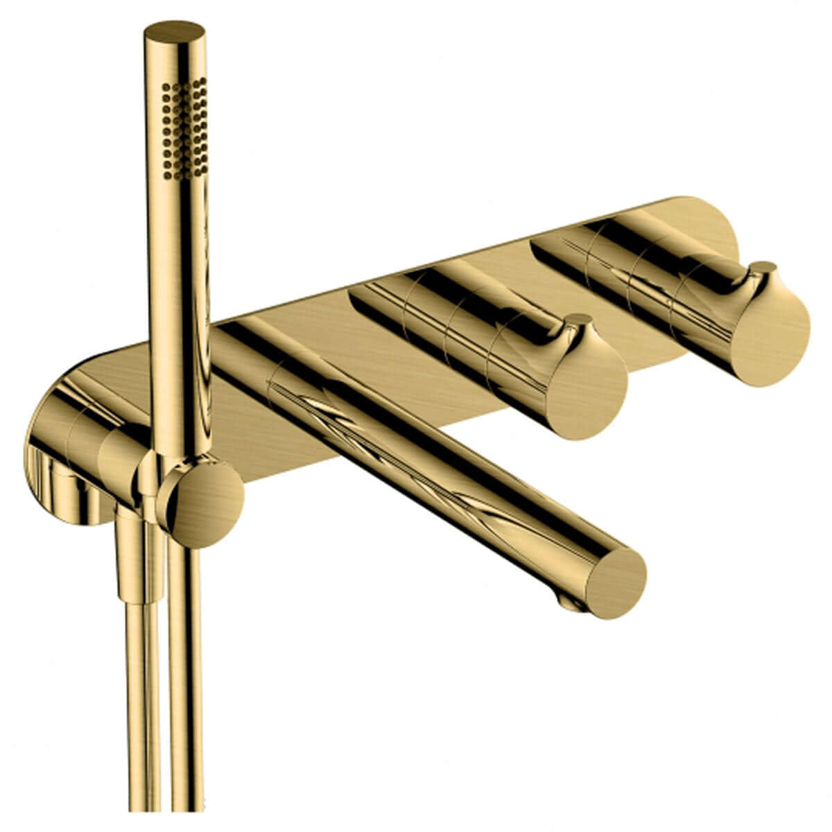 RAK Sorrento Thermostatic Dual Outlet Shower Valve with Handset and Bath Spout