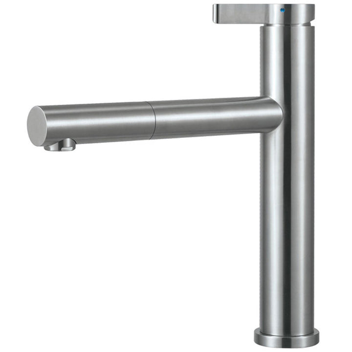 Luisina Stainless Steel Single Lever Swivel Spout Kitchen Mixer Tap with Single Jet Pull-Out Spray RC306/DO055