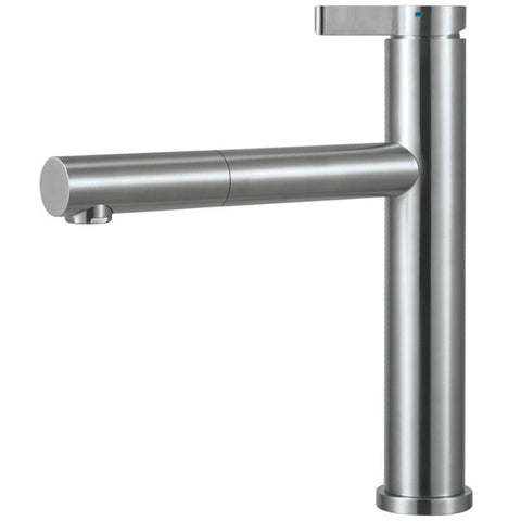 Luisina Stainless Steel Single Lever Swivel Spout Kitchen Mixer Tap with Single Jet Pull-Out Spray RC306/DO055