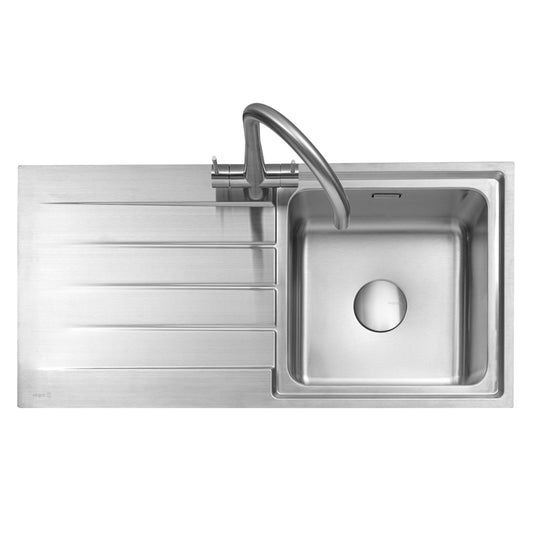 Caple Rello 1.0 Stainless Steel Kitchen Sink & Waste LHD REL100L