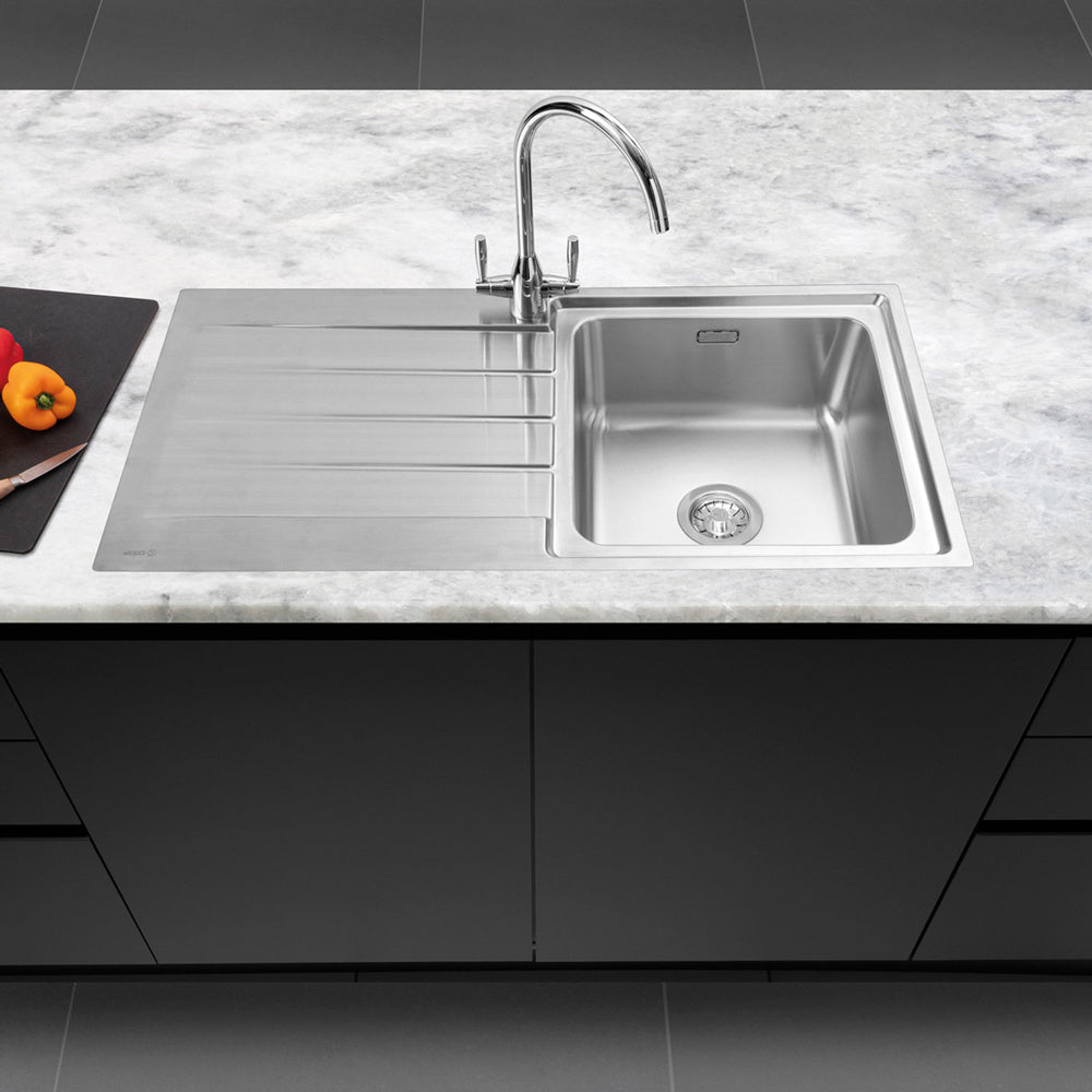 Caple Rello 1.0 Stainless Steel Kitchen Sink & Waste LHD REL100L