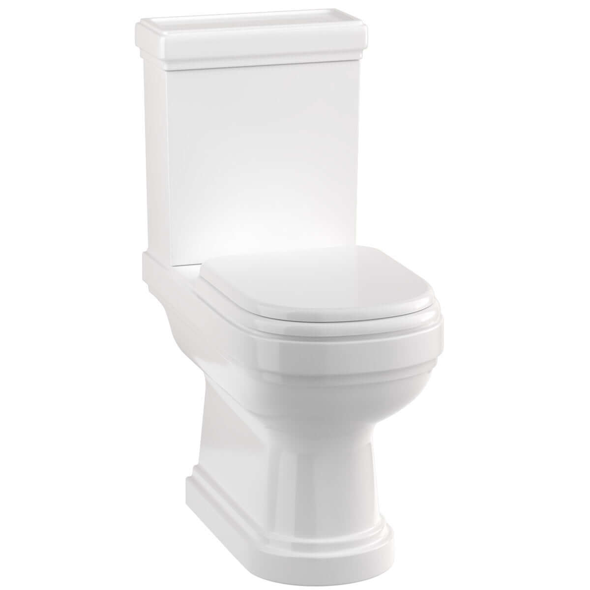 Burlington Riviera White Close-Coupled Open-Back Pan and Cistern