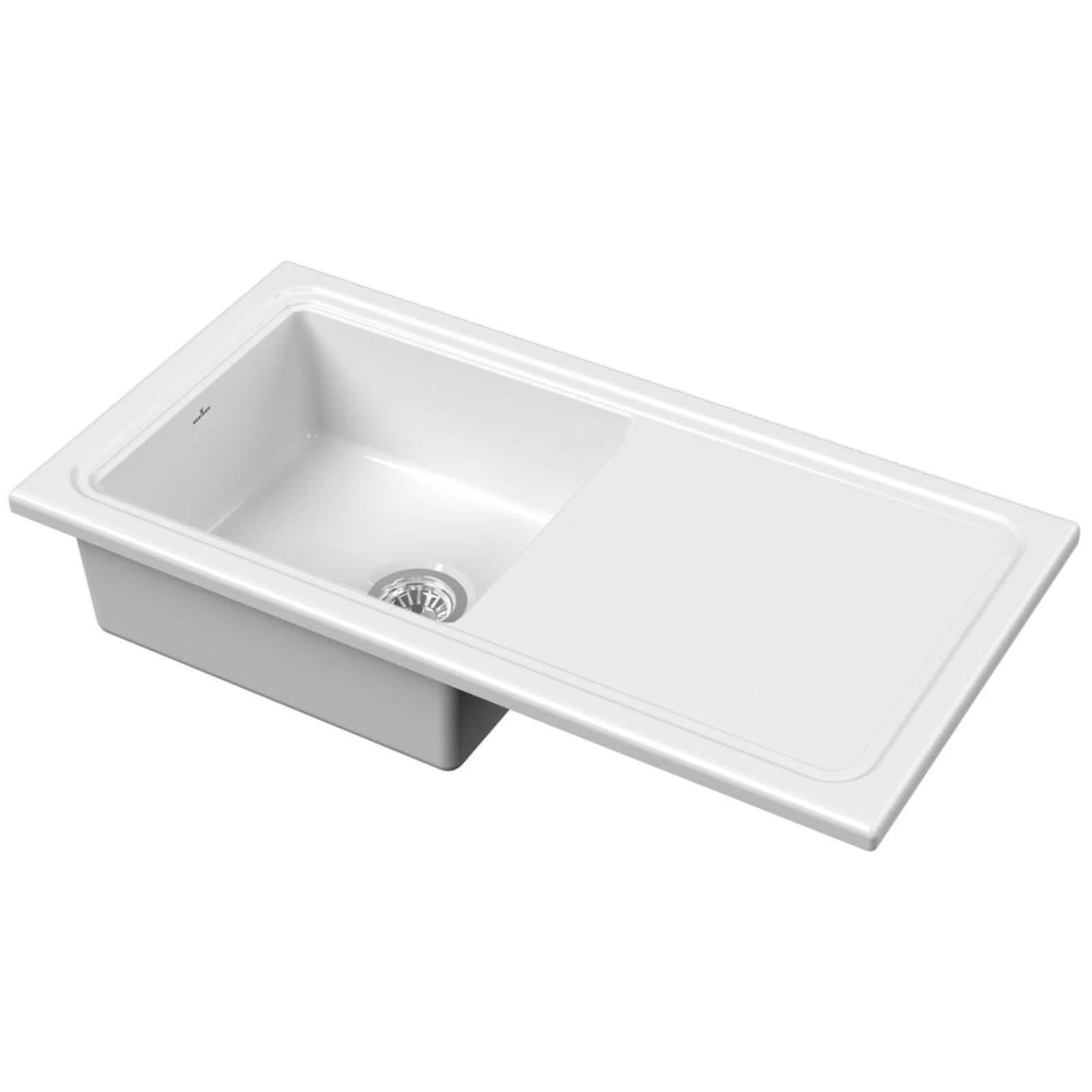 Reginox 1.0 & 1.5 Bowl White Ceramic Kitchen Sink & Waste RL50 Series