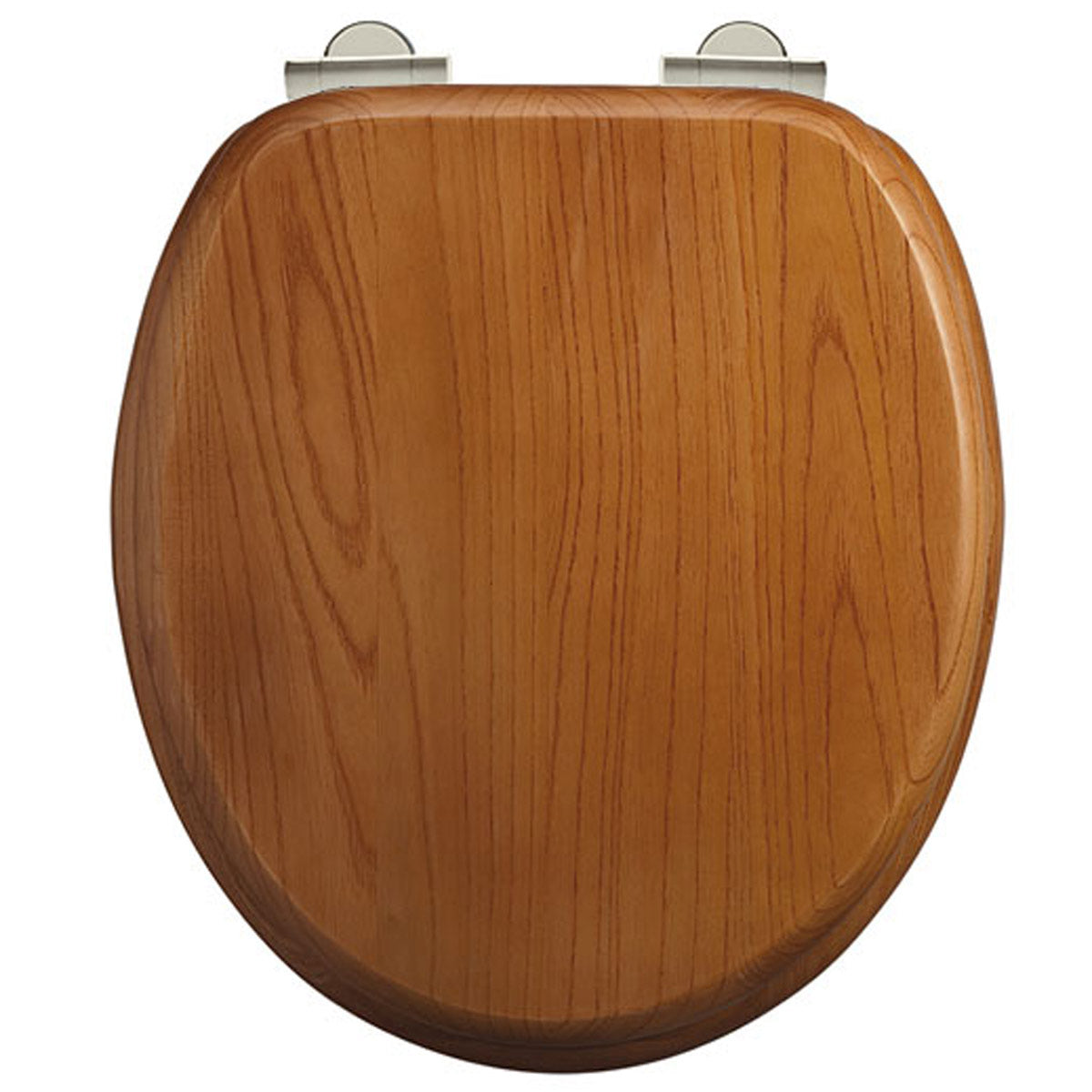 Burlington Wooden Oak Soft Close Toilet Seat Without Handles
