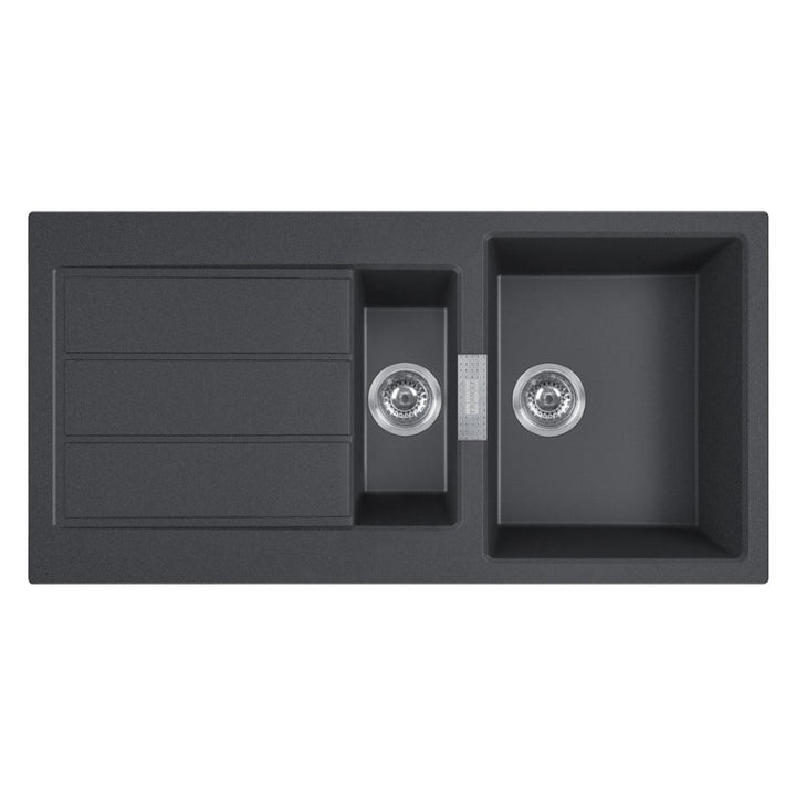 Franke Sirius 651 Carbon Black 1.5 Bowl Tectonite Kitchen Sink and Waste