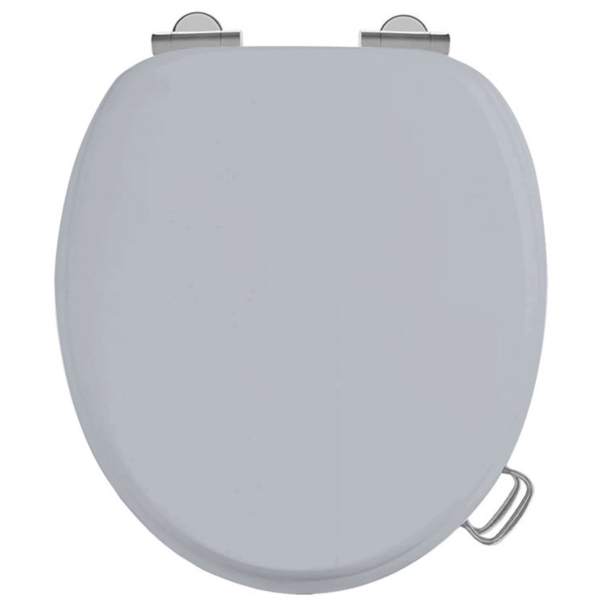 Burlington Classic Grey Soft Close Toilet Seat Without Handles