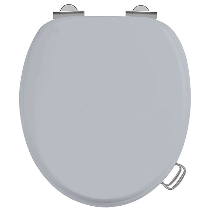 Burlington Classic Grey Soft Close Toilet Seat Without Handles