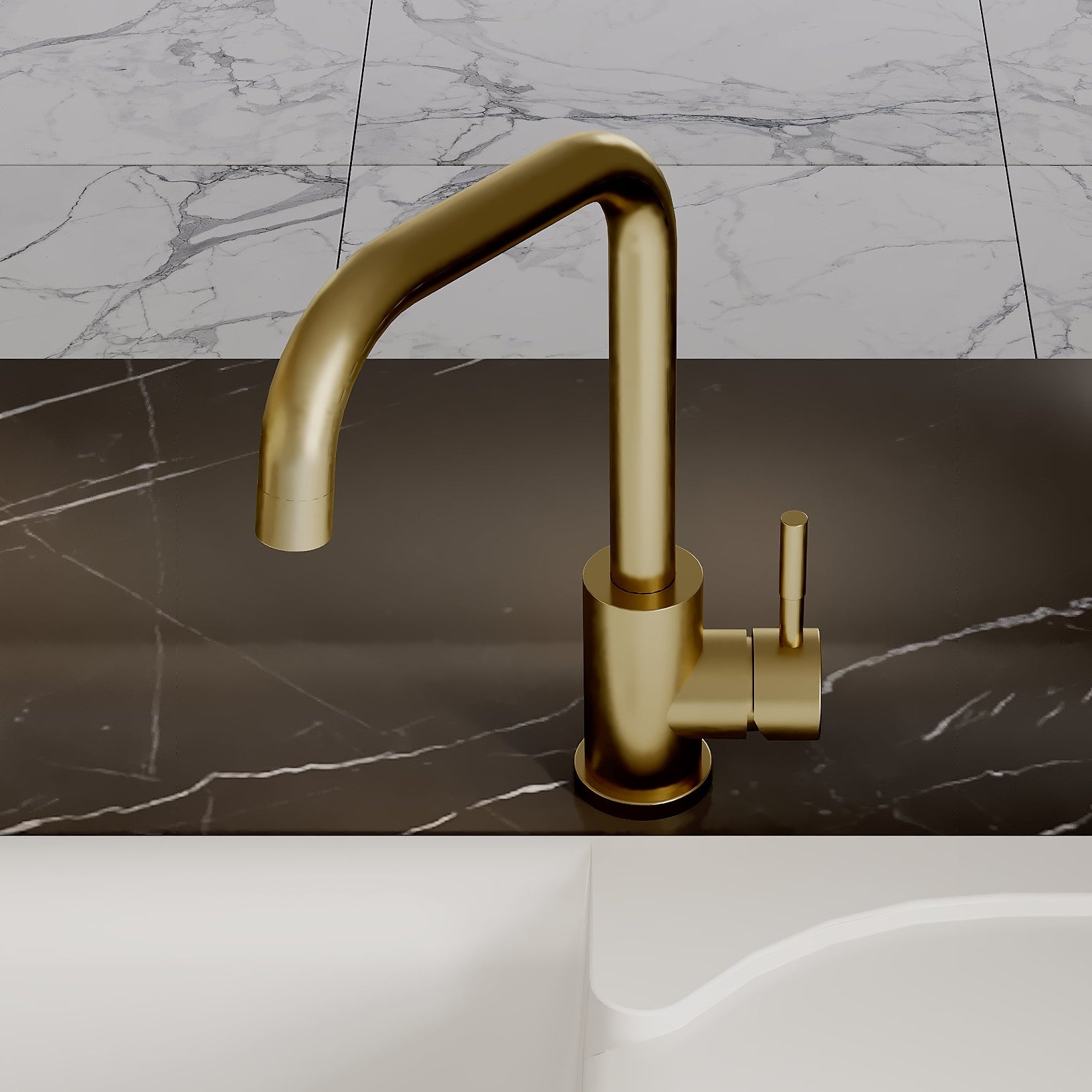 Reginox Salina Single Lever Mono Kitchen Mixer Tap with Modern Design and High Quality