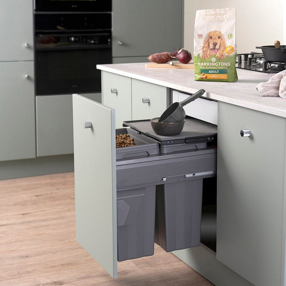 Caple Side/Decor Mounted 66L (2x33L) Dual Kitchen Waste Bin for 500mm Cabinets