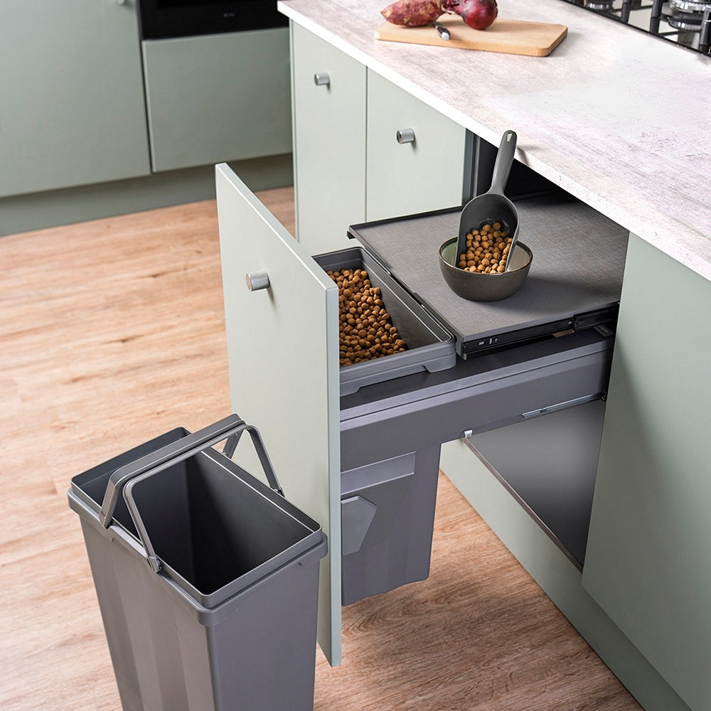 Caple Side/Decor Mounted 66L (2x33L) Dual Kitchen Waste Bin for 500mm Cabinets