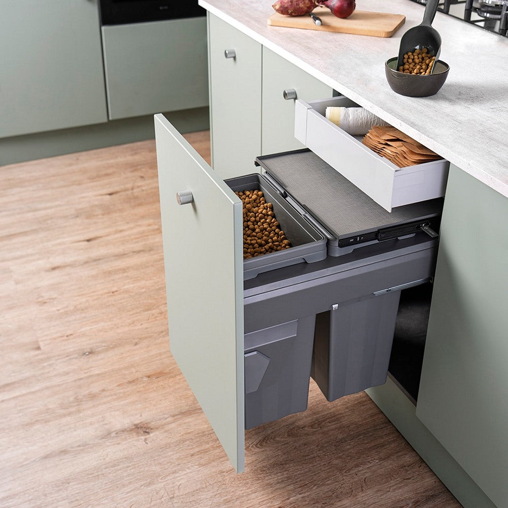 Caple Side/Decor Mounted 66L (2x33L) Dual Kitchen Waste Bin for 500mm Cabinets