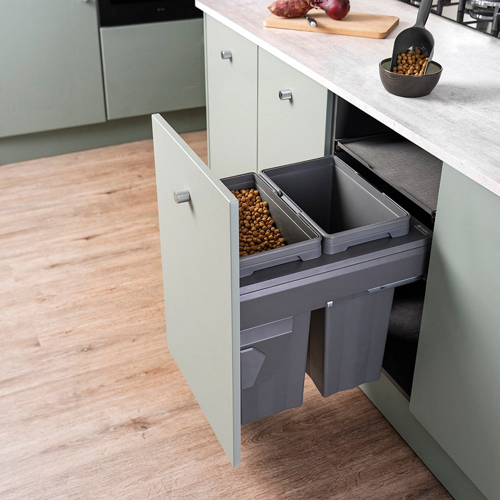 Caple Side/Decor Mounted 66L (2x33L) Dual Kitchen Waste Bin for 500mm Cabinets