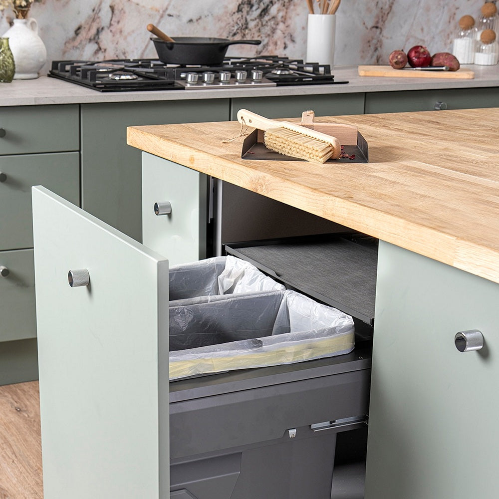 Caple Side/Decor Mounted 66L (2x33L) Dual Kitchen Waste Bin for 600mm Cabinets5402