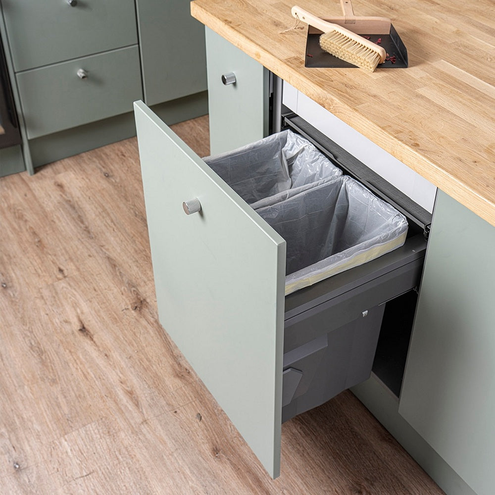 Caple Side/Decor Mounted 66L (2x33L) Dual Kitchen Waste Bin for 600mm Cabinets5402
