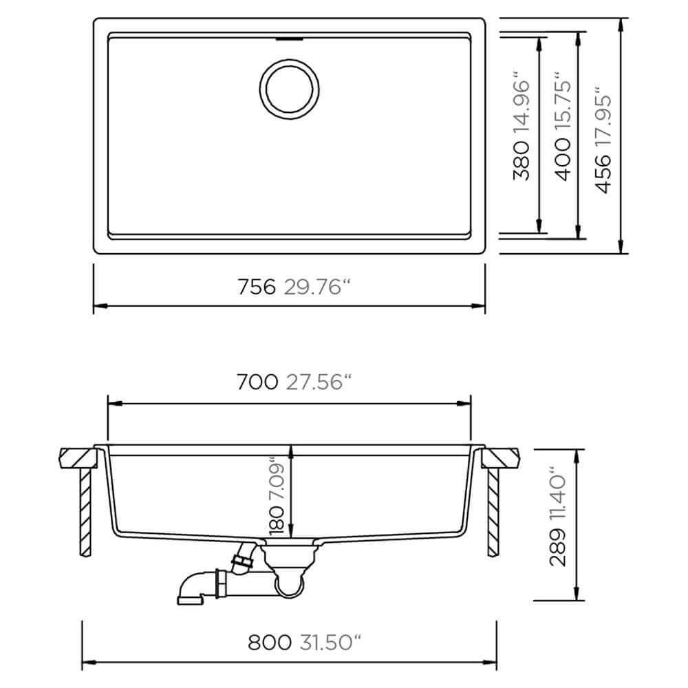Schock Kiruna N 100XL 1.0 Bowl Granite Kitchen Sink & Waste