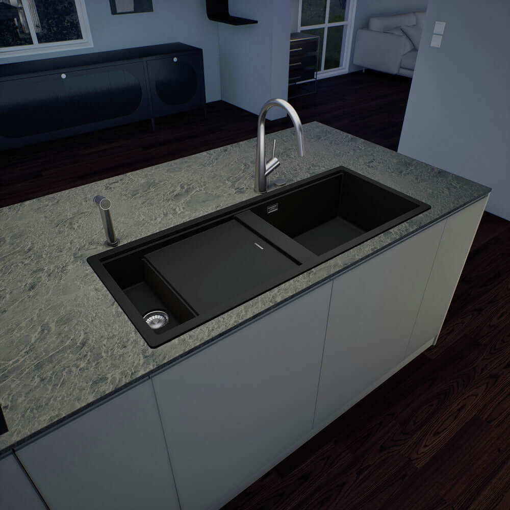 Schock Prepstation D 150 1.5 Bowl Granite Kitchen Sink & Waste