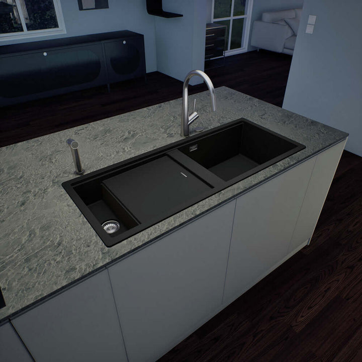 Schock Prepstation D 150 1.5 Bowl Granite Kitchen Sink & Waste
