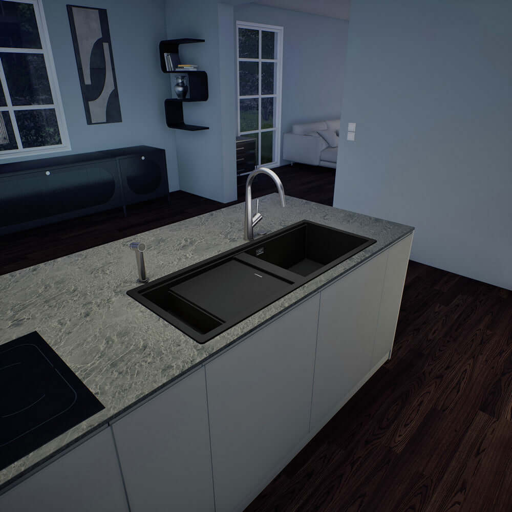 Schock Prepstation D 150 1.5 Bowl Granite Kitchen Sink & Waste