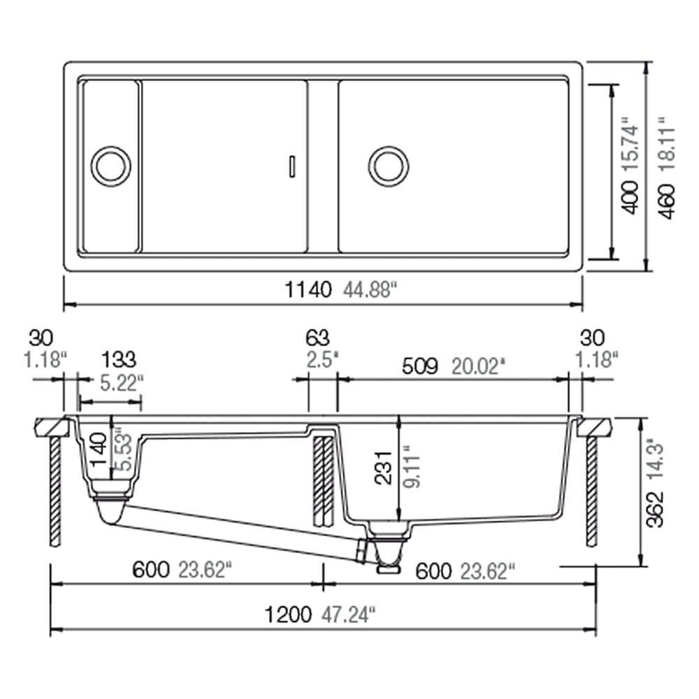 Schock Prepstation D 150 1.5 Bowl Granite Kitchen Sink & Waste