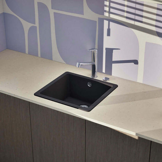 Schock Quadro N 100S 1.0 Bowl Undermount Granite Kitchen Sink & Waste