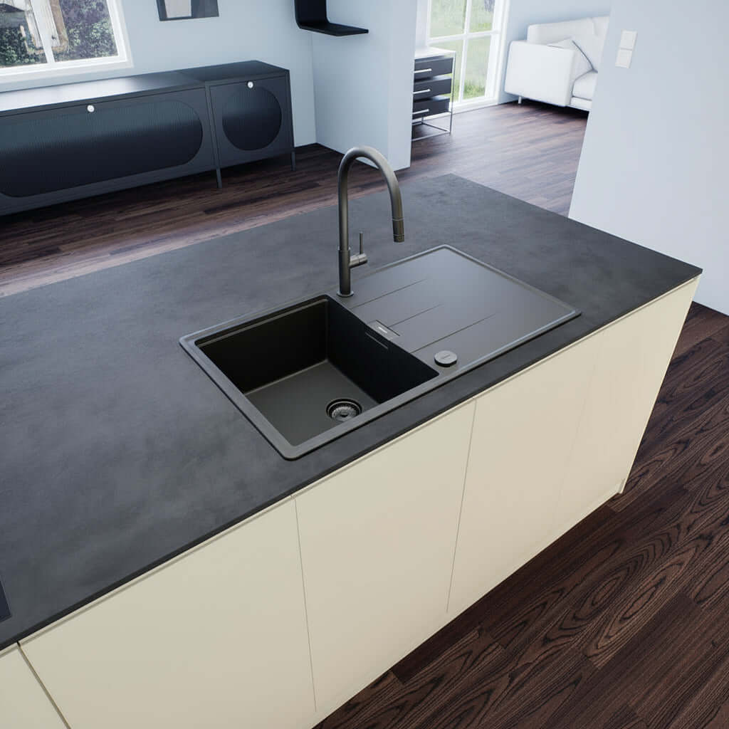 Schock Tia D 100 1.0 Bowl Granite Kitchen Sink & Waste