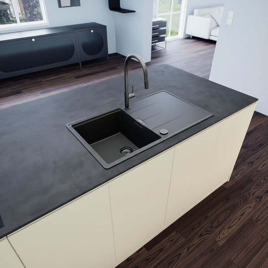Schock Tia D 100 1.0 Bowl Granite Kitchen Sink & Waste