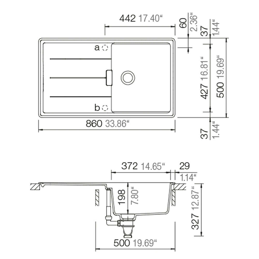 Schock Tia D 100 1.0 Bowl Granite Kitchen Sink & Waste