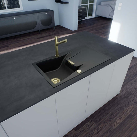 Schock Waterfall D 100 1.0 Bowl Granite Kitchen Sink & Waste