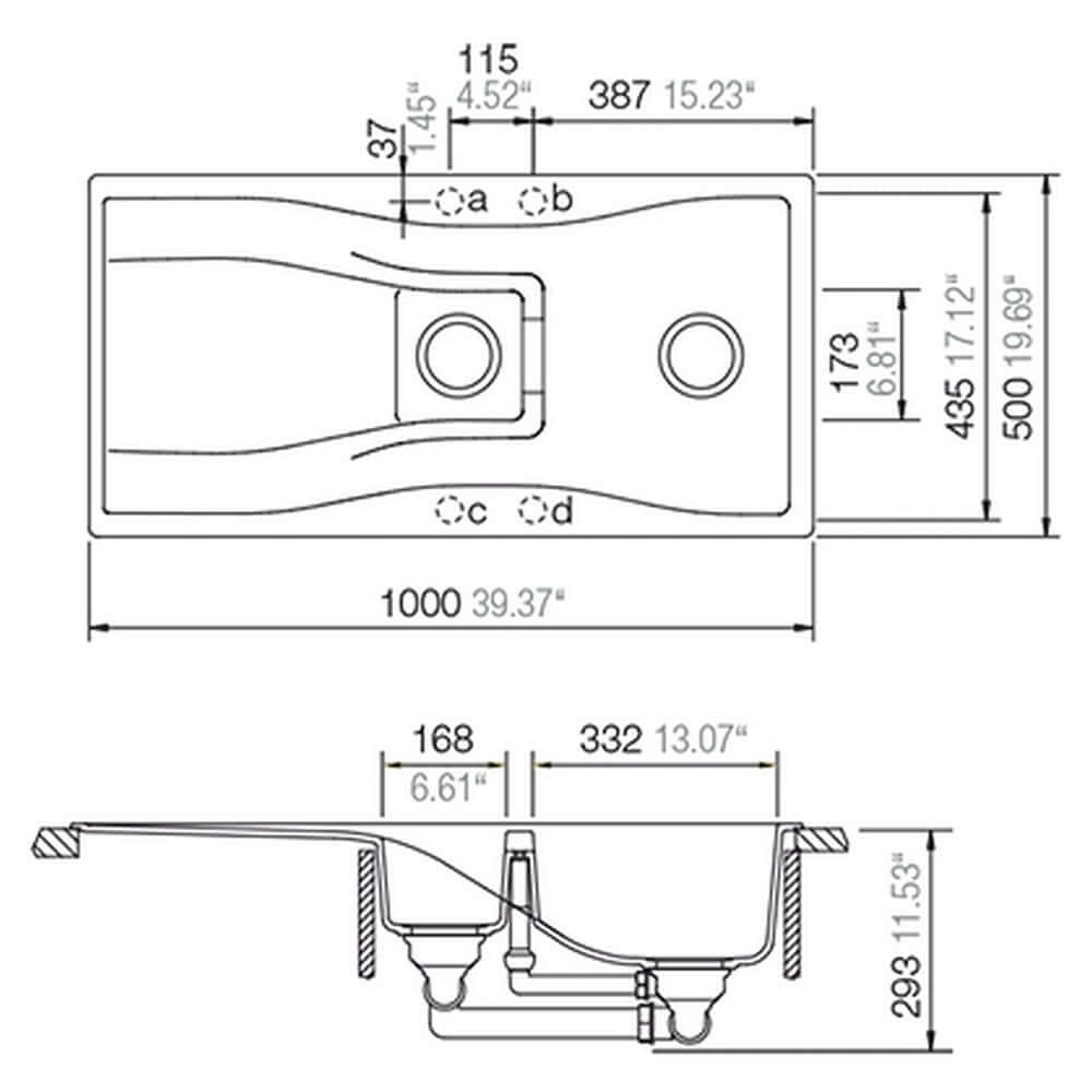 Schock Waterfall D 150 1.5 Bowl Granite Kitchen Sink & Waste