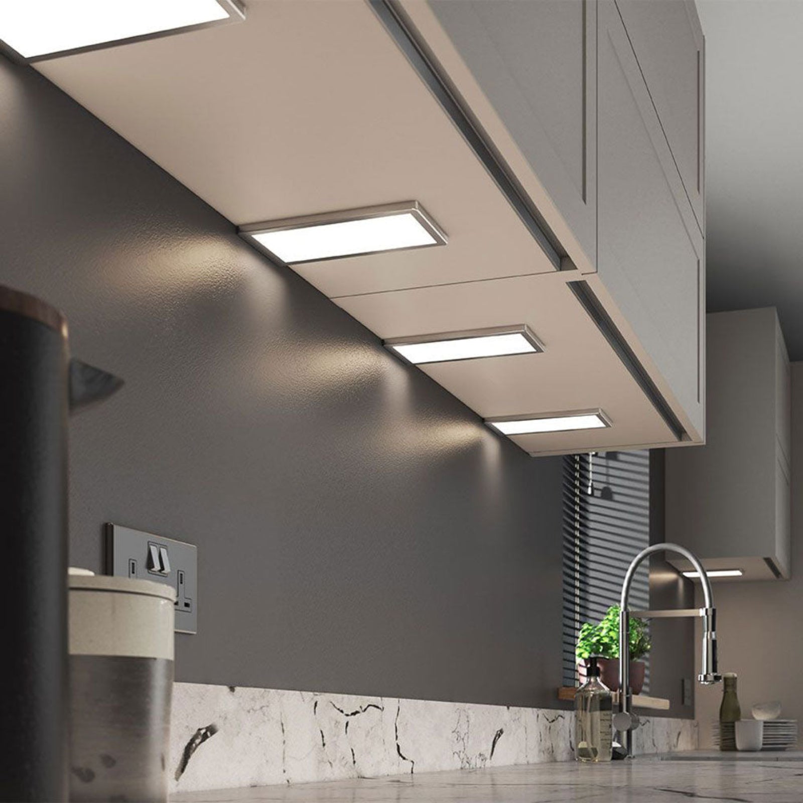 Sensio Neo Warm White Stainless Steel Under Cabinet Spot Lighting SE11590W0