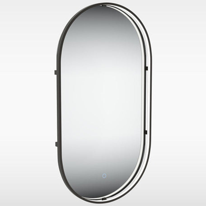 Sensio Aspect TrioTone Black 400x600mm Floating Edge Pill Shaped Mirror with Colour Changeable LEDs and Touch Sensor - SE170033T0