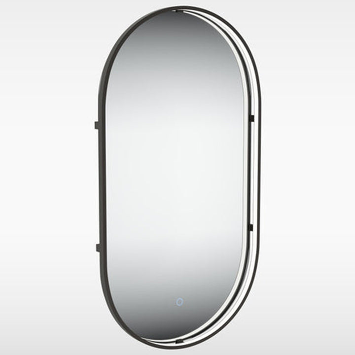 Sensio Aspect TrioTone Black 900x500mm Floating Edge Pill Shaped Mirror with Colour Changeable LEDs and Touch Sensor - SE170043T0