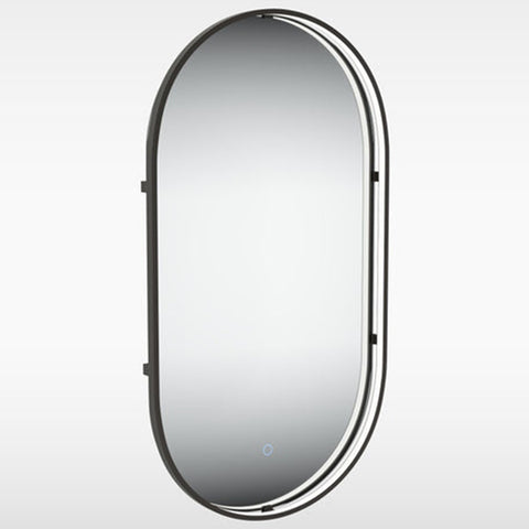 Sensio Aspect TrioTone Black 900x500mm Floating Edge Pill Shaped Mirror with Colour Changeable LEDs and Touch Sensor - SE170043T0
