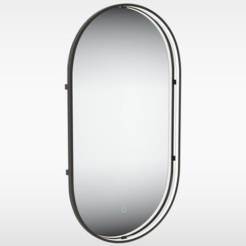 Sensio Aspect TrioTone Brass 900x500mm Floating Edge Pill Shaped Mirror with Colour Changeable LEDs and Touch Sensor - SE170046T0