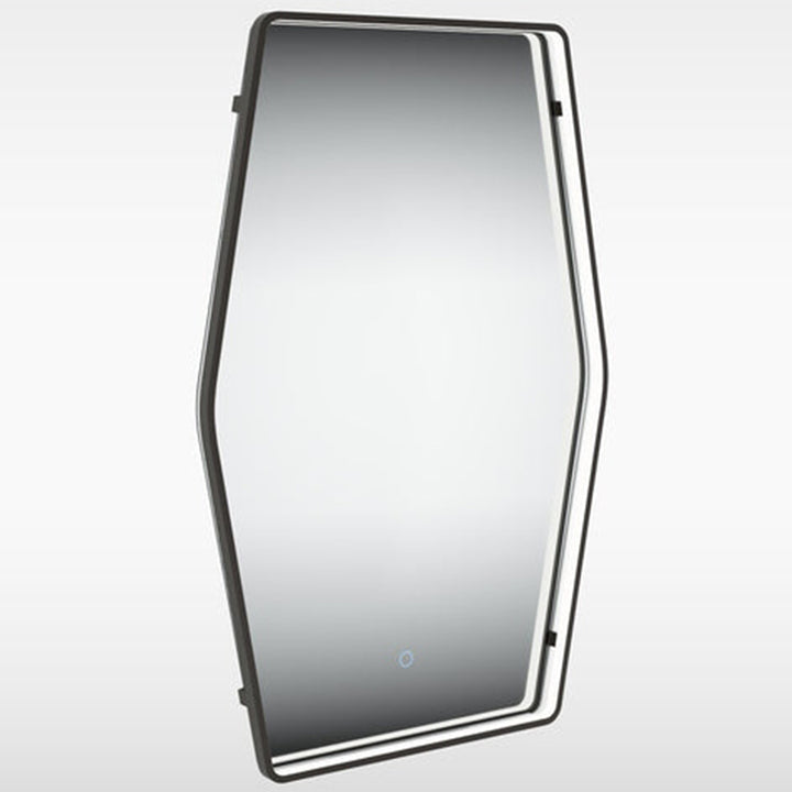 Sensio Aspect TrioTone Black 900x600mm Floating Edge Art Deco Mirror with Colour Changeable LEDs and Touch Sensor - SE170053T0