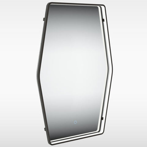 Sensio Aspect TrioTone Black 900x600mm Floating Edge Art Deco Mirror with Colour Changeable LEDs and Touch Sensor - SE170053T0