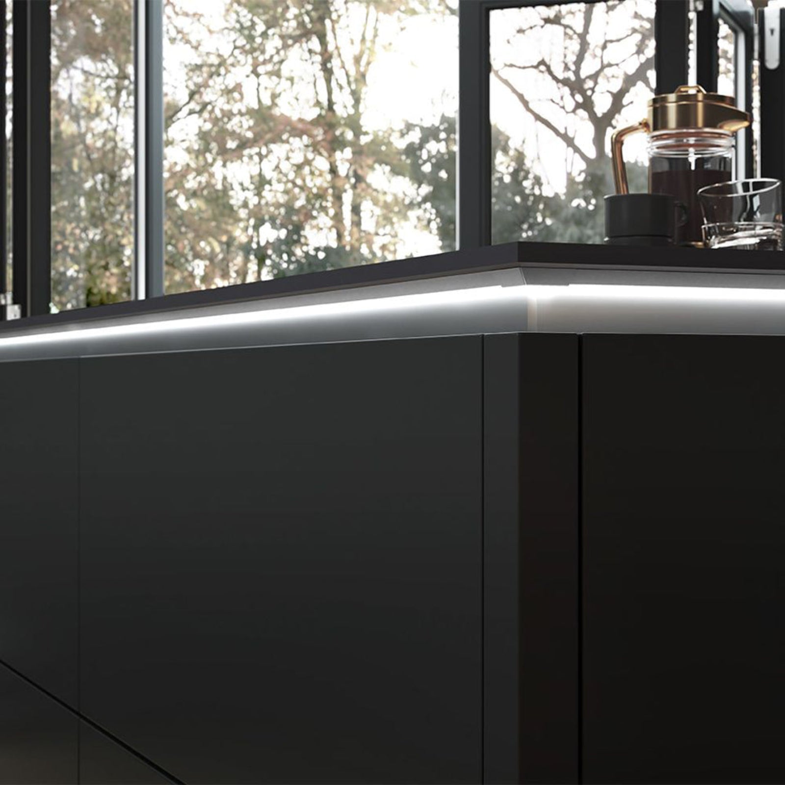 Sensio Vector Aluminium 1.5m Profile and End Caps SE181700