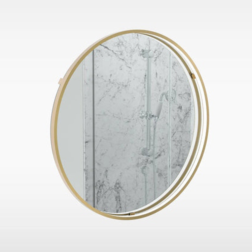 Sensio Aspect Round Brushed Brass Illuminated LED Mirror SE30095C0