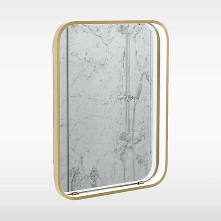 Sensio Aspect Rectangle Brushed Brass Illuminated LED Mirror SE30097C0