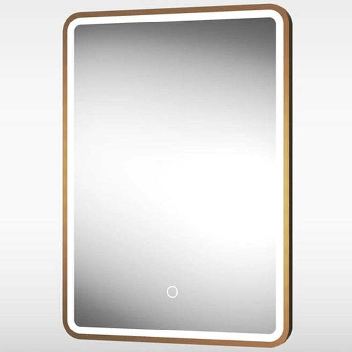 Sensio Frontier Portrait Brass 700x500mm Seamless Border LED Mirror SE30418P0