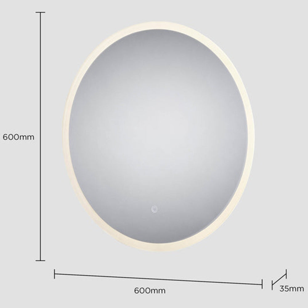 Sensio Como 600x35mm Round Backlit CCT LED Mirror SE30682C0
