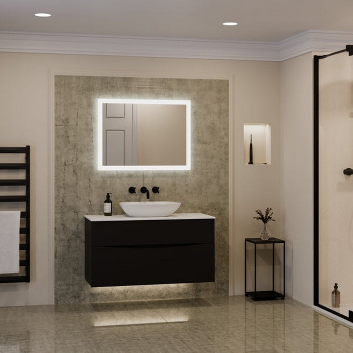 Sensio Glimmer Pro 800x600xmm Diffused CCT LED Border Mirror & Shaver Socket SE30736P0