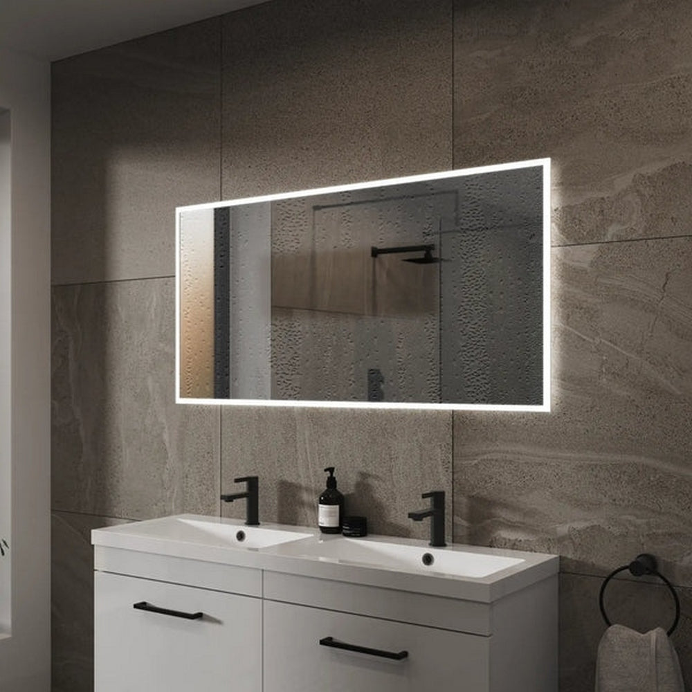 Sensio Glimmer Pro 1200x600xmm Diffused CCT LED Border Mirror & Shaver Socket SE30746P0
