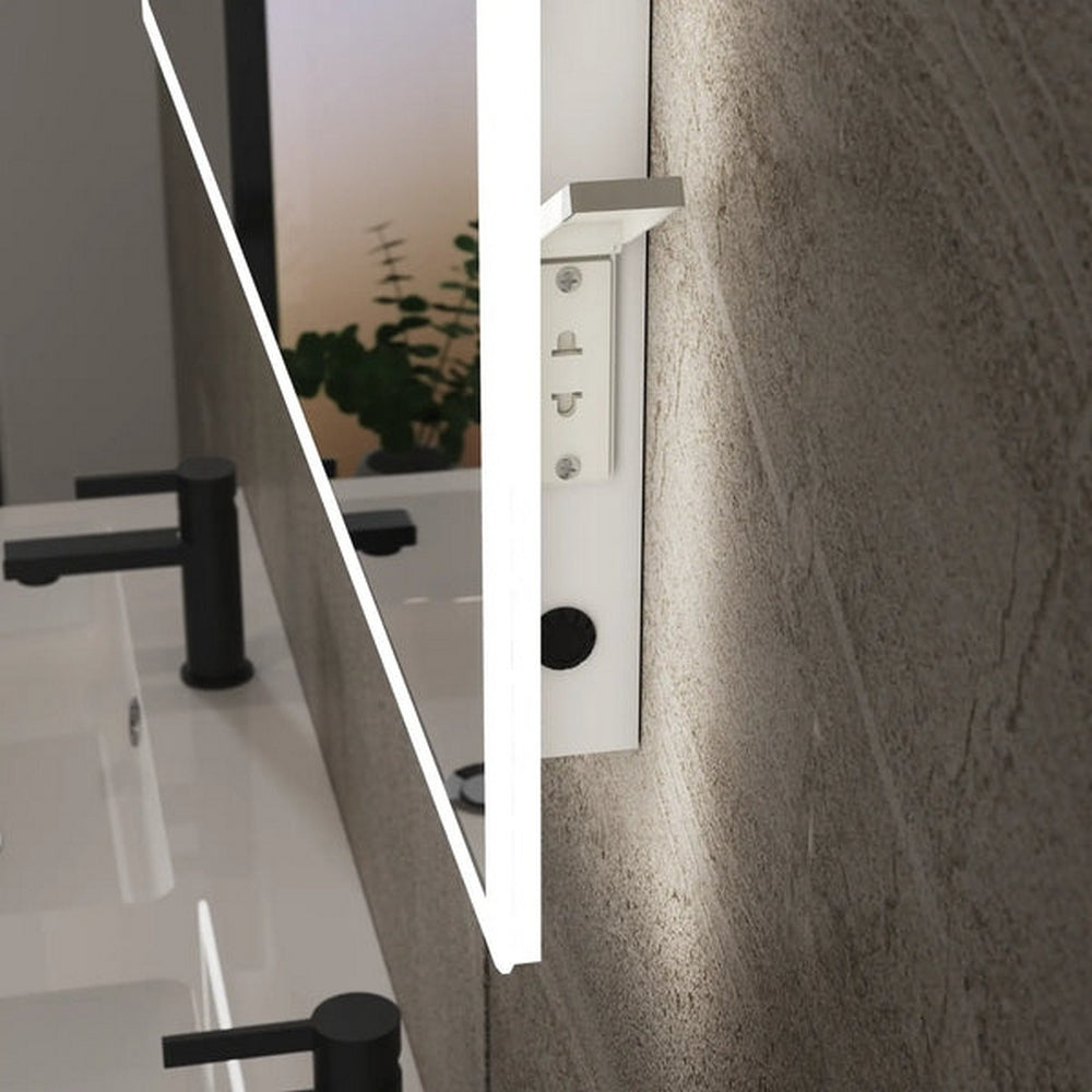 Sensio Glimmer Pro 1200x600xmm Diffused CCT LED Border Mirror & Shaver Socket SE30746P0