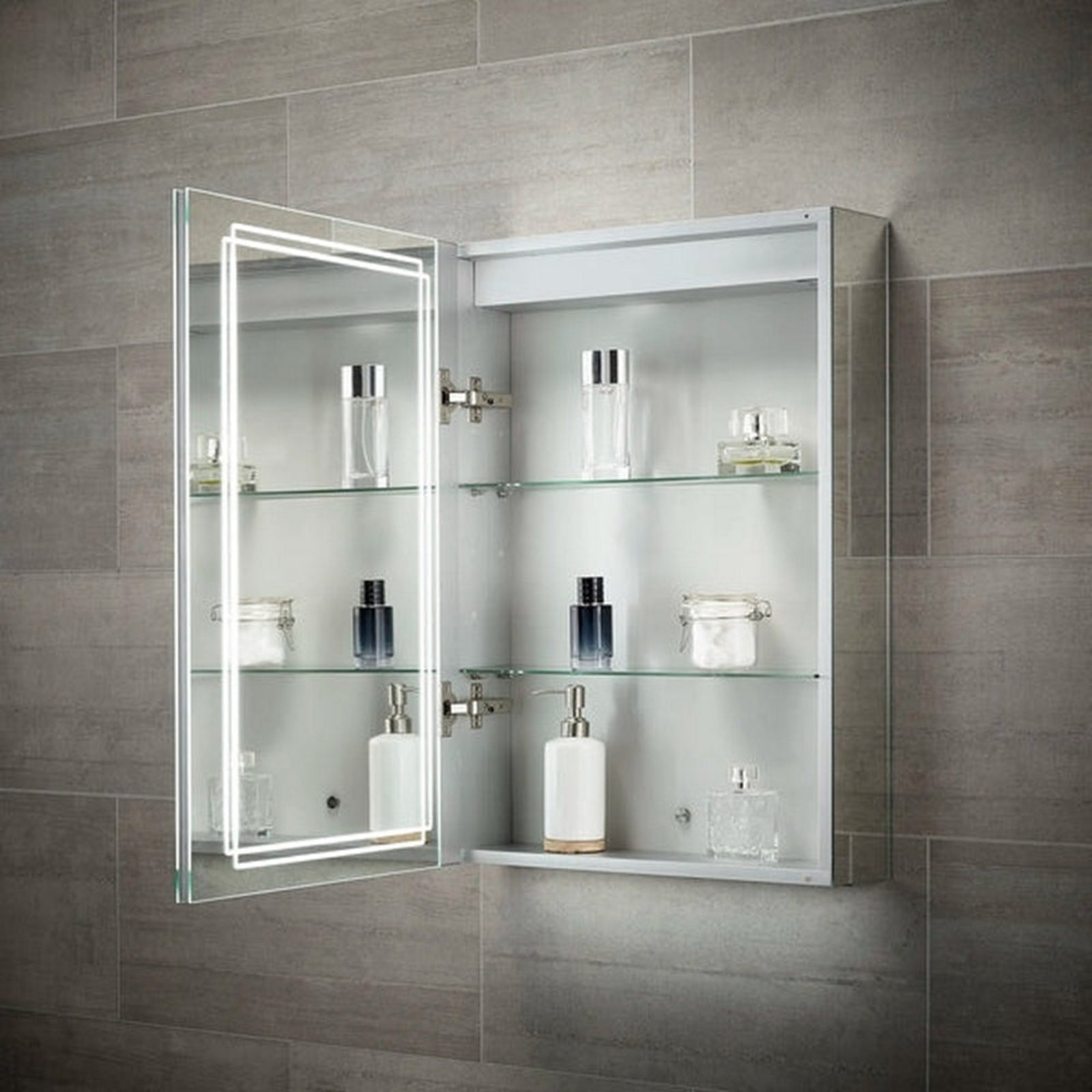 Sensio Harlow Single Door Mirror Cabinet With Shaver Socket SE31194C0