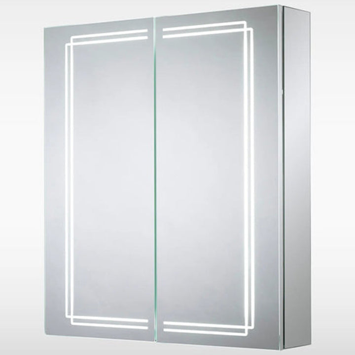 Sensio Harlow Cool White Double Door Mirror Cabinet With Shaver Socket SE31394C0