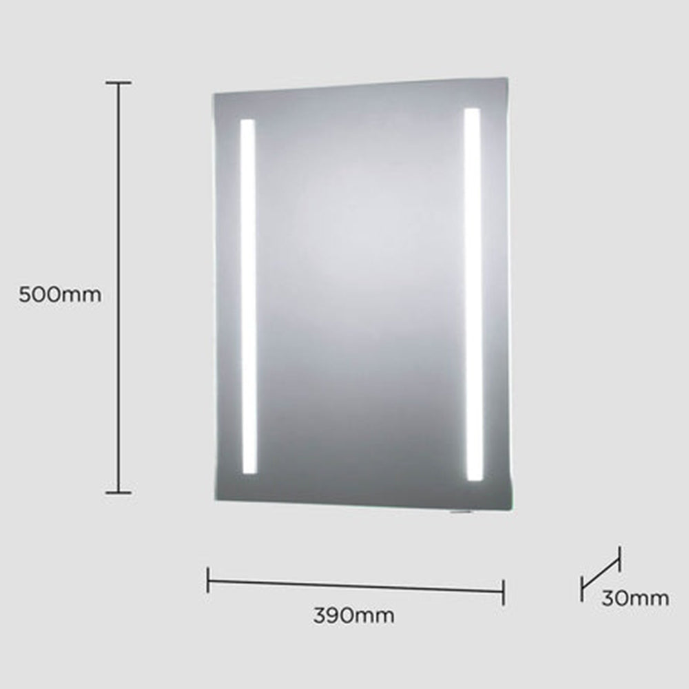 Sensio Isla Plus 500x390mm Cool White Battery Operated Diffused LED Mirror SE34395C0