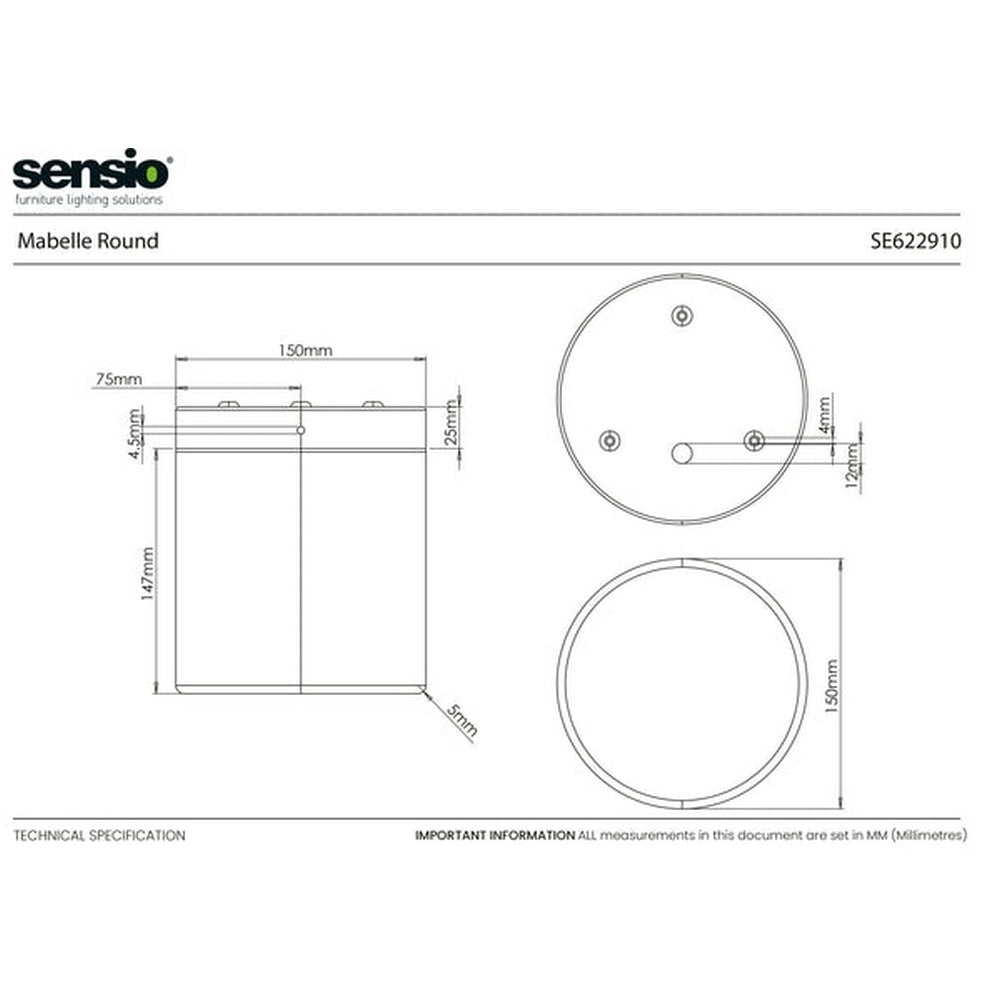Sensio Mabelle Round - Bathroom Ceiling light - Chrome SE622910