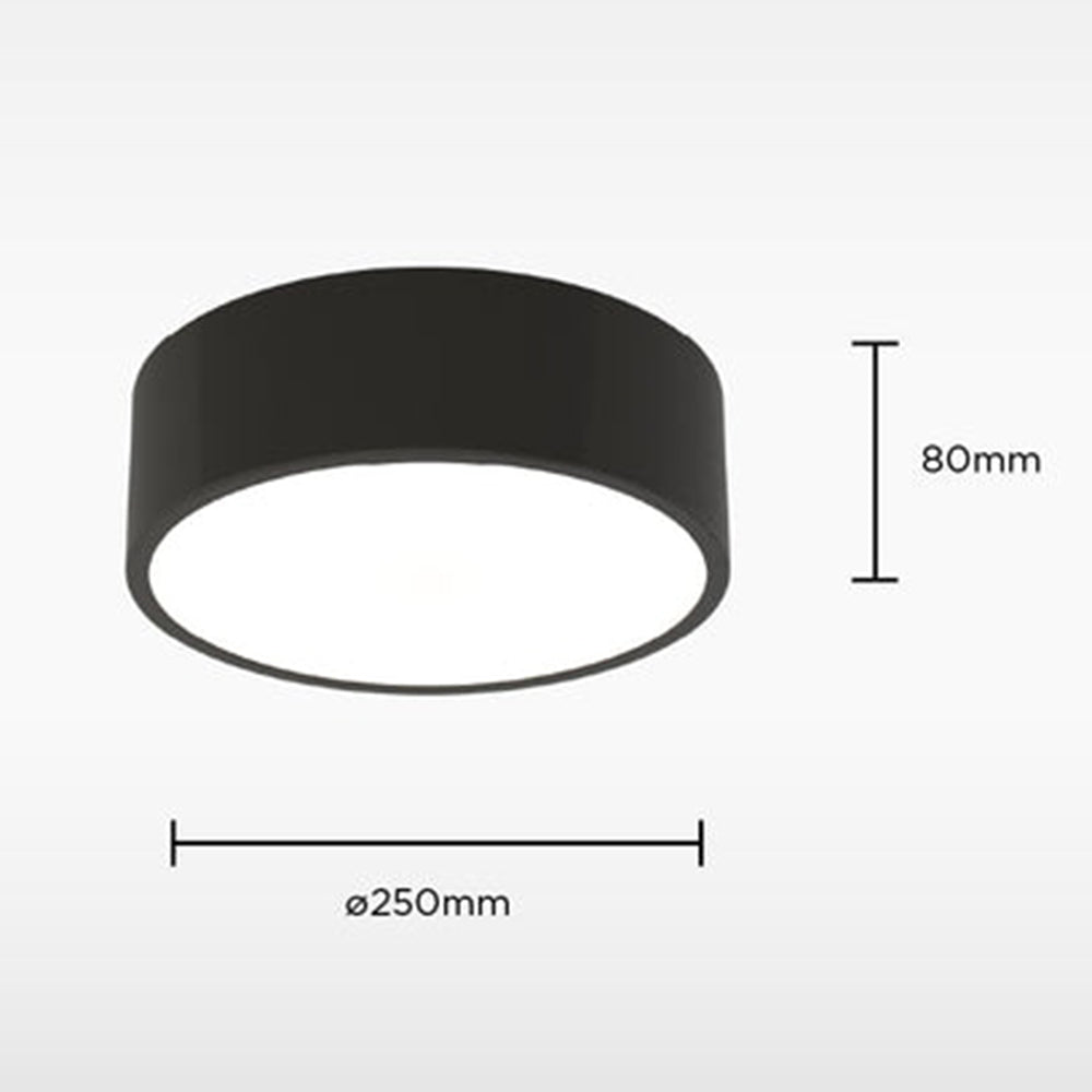 Sensio Zala Round- Bathroom Ceiling light - Black SE623980